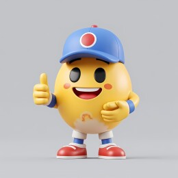 一个黄色的卡通表情角色