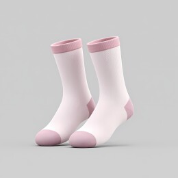 一双粉色的袜子