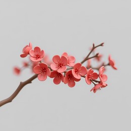 一枝春色映眼帘