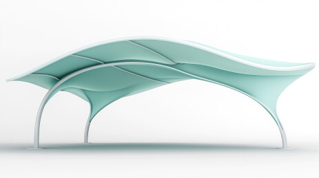 清新唯美的春天户外展台