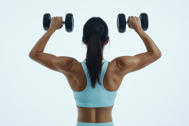 健身女性后背肌肉锻炼