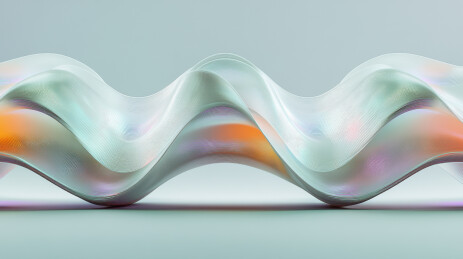 波浪形玻璃艺术品