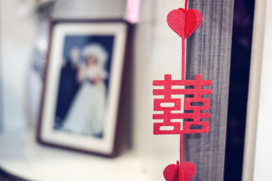 结婚新房囍字装饰背景素材