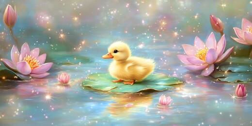 小鸭与莲花仙境