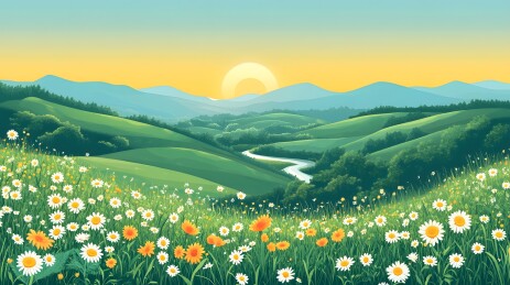 春日丘陵的生机盎然