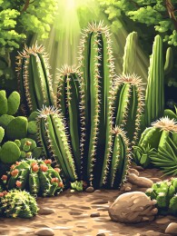 阳光下的仙人掌