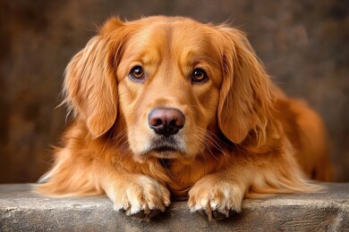 家庭客厅内安静休息的宠物狗