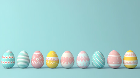 复活节彩蛋装饰精美图案各异