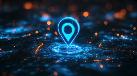 虚拟导航中的蓝色定位针图标