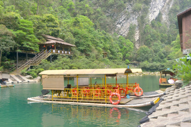 贵州黔南荔波大七孔景区 孟塘河游船码头