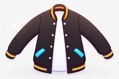 黑色棒球服外套