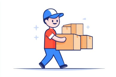 快递员送货上门