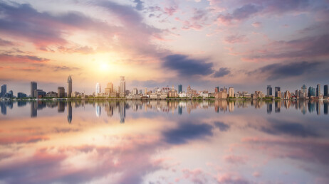 上海中欧街万国建筑群天际线