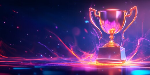 炫酷奖杯夺冠瞬间