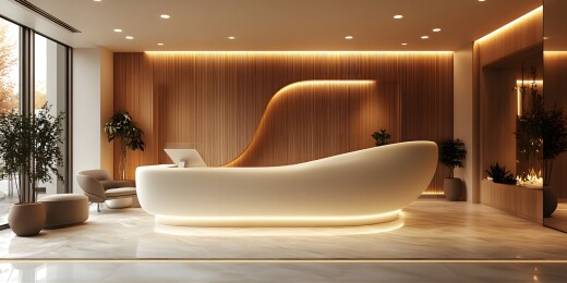 极简风格现代化接待台