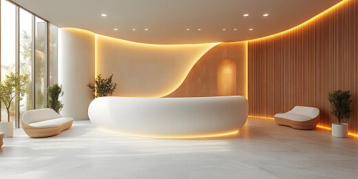 极简风格现代化接待台