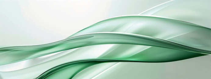 绿色波浪线流体商务背景