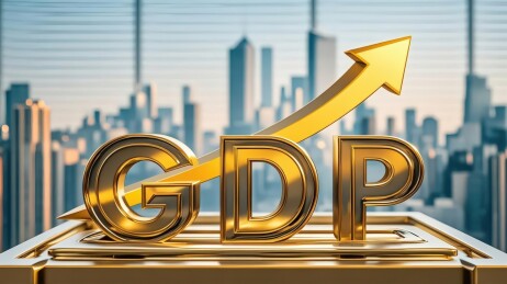 金色立体 GDP 大字图