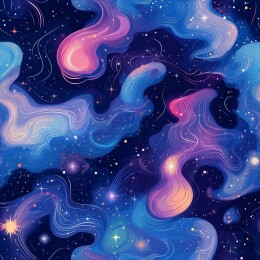 宇宙星空无缝图案