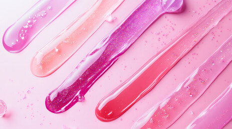 粉色凝胶质地特写