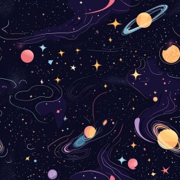 宇宙星空无缝图案