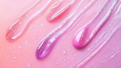 粉色凝胶质地特写