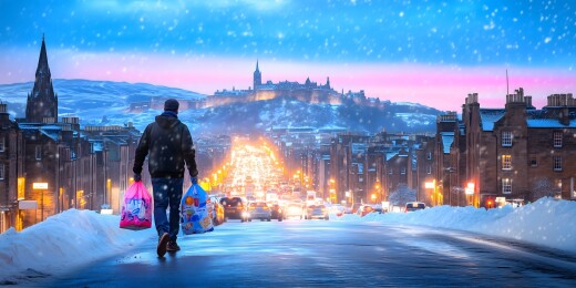 冬日爱丁堡雪景