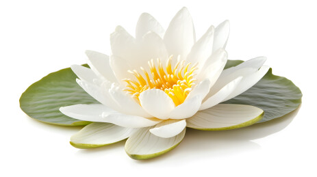 盛开的白色睡莲