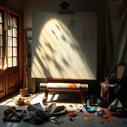 阳光下的艺术创作空间