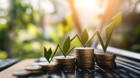 桌上堆叠的金币