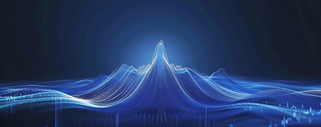 蓝色山峰科技背景