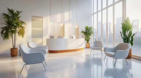 明亮的接待区环境