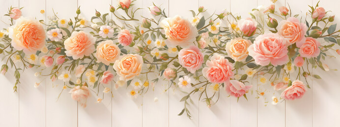 粉色蔷薇花卉背景