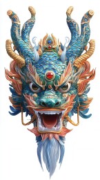 精美龙首雕塑艺术作品