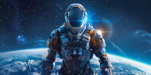 星球机器人战士科技背景