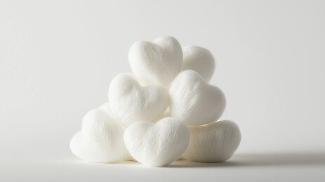 柔软的白色绒球