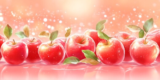 晶莹剔透的红苹果