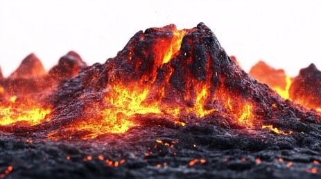 火山喷发熔岩