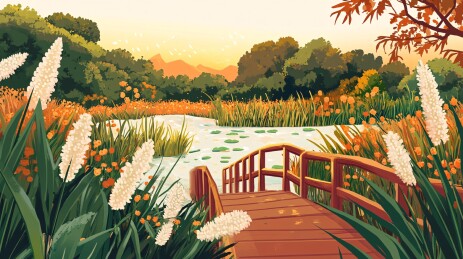 小桥插画