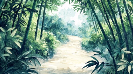 竹林小路背景
