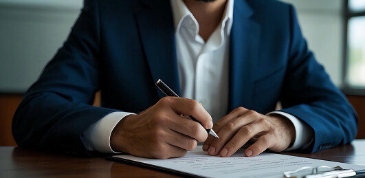 商人签订合同主题背景