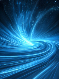 蓝色梦幻星河流光旋涡