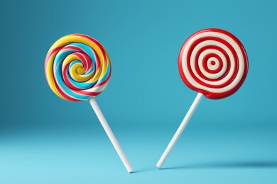 两个蓝底棒棒糖蓝底图片