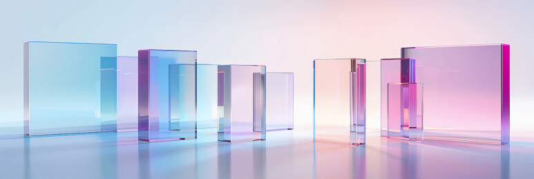 紫色毛玻璃几何体商务科技背景