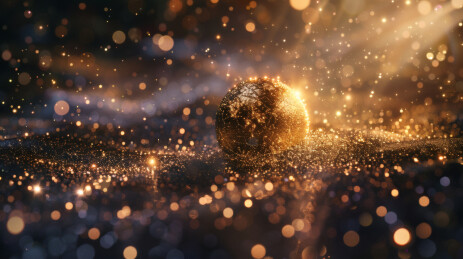 彩色的圆球粒子效果