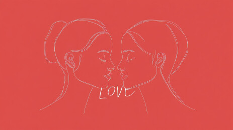 情人节简笔线稿插画