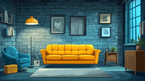 现代画廊中的艺术气息