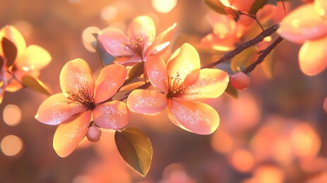春风中摇曳的梨花