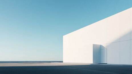 简洁白色建筑外景