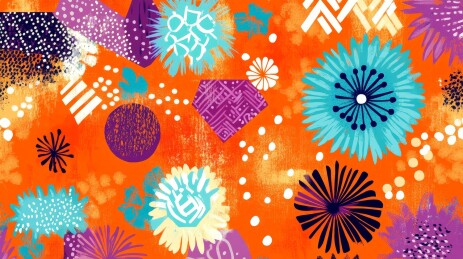 日本风和风春季几何图案